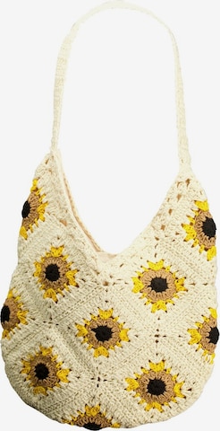 Sac de plage 'Johana' Deeluxe en blanc : devant