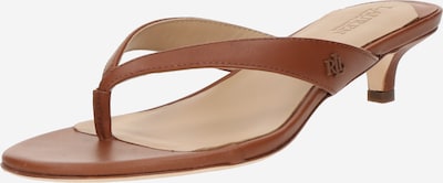 Lauren Ralph Lauren Tongs 'FRANCESA' en marron, Vue avec produit