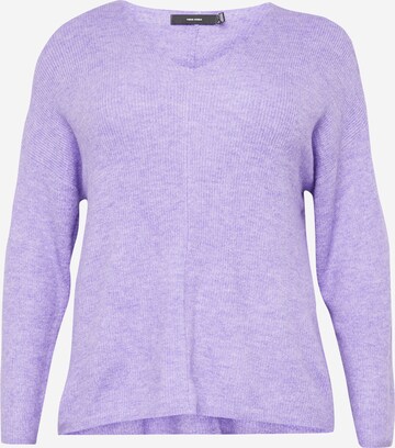 Vero Moda Curve - Pullover 'Lefile' em roxo: frente