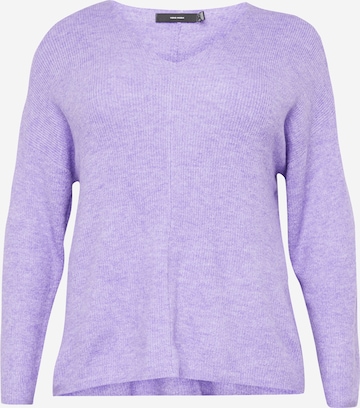 Vero Moda Curve Sweater in Purple: front