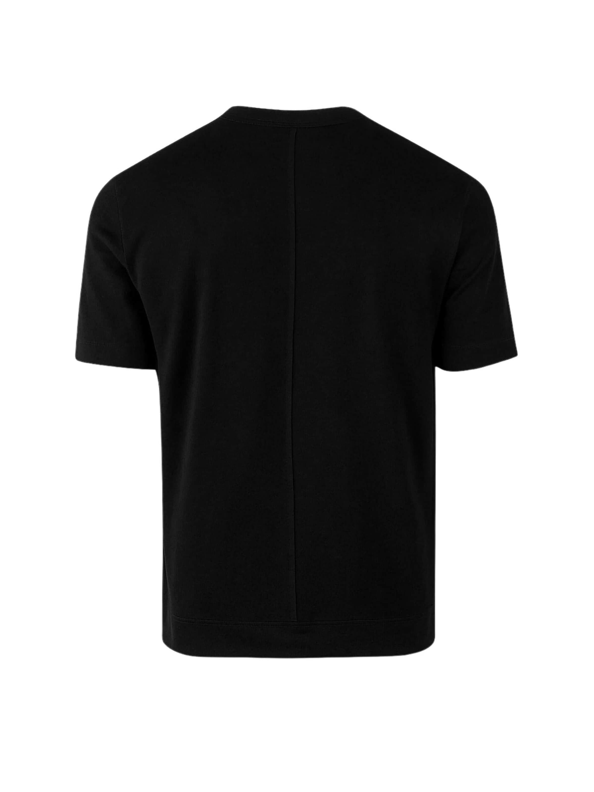 Paolo Pecora Milano Shirt 'Crew neck cotton t-shirt' in Zwart