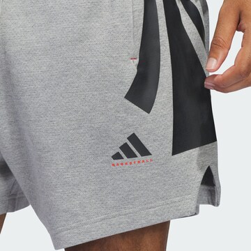ADIDAS PERFORMANCE Loosefit Sportbroek in Grijs
