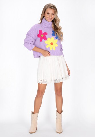 IZIA Trui 'Fashion Look' in Lila