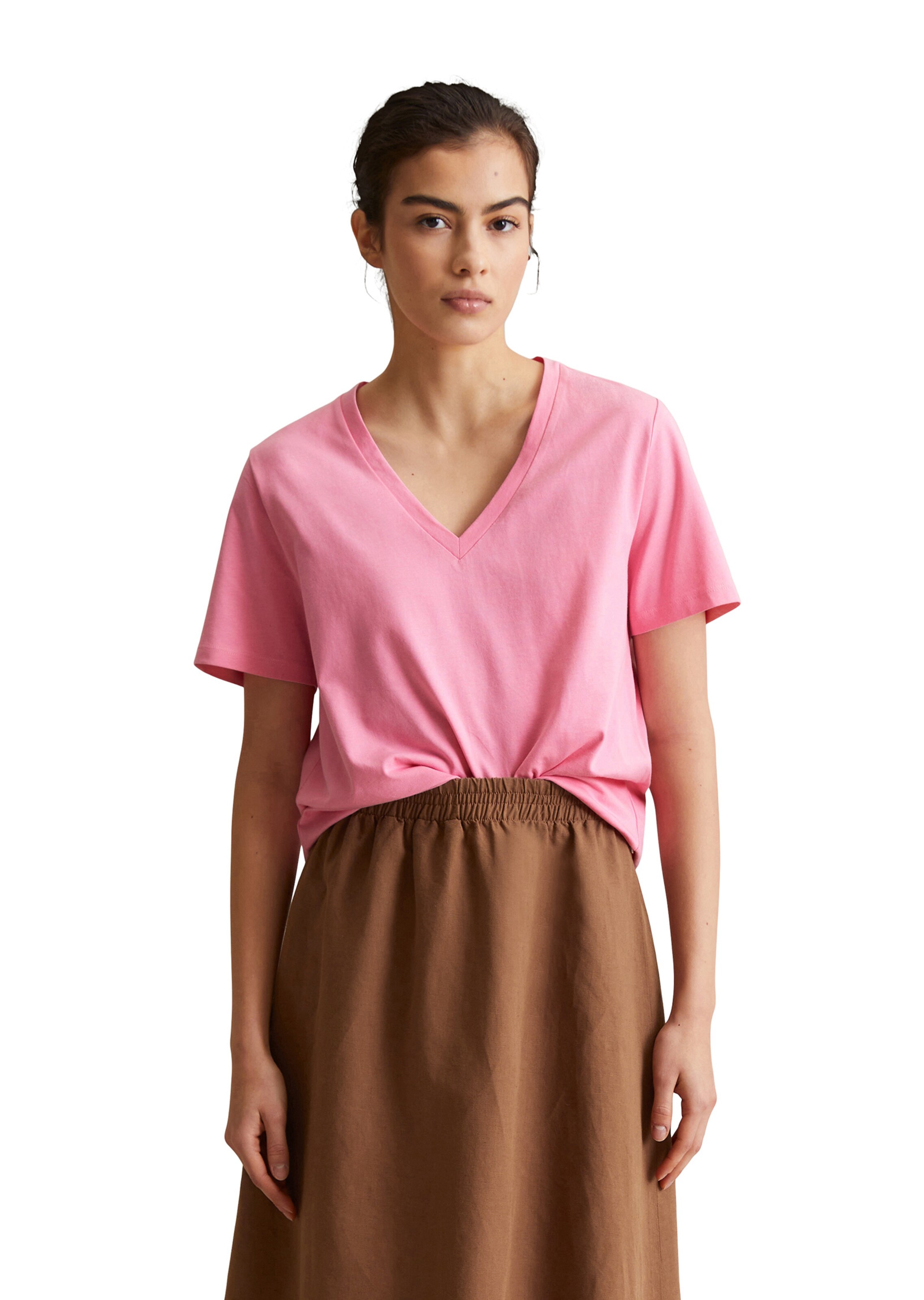 Marc O'Polo DENIM T-Shirt in Pink: Vorderseite