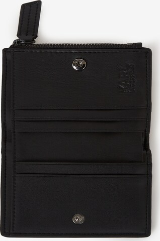 Karl Lagerfeld Portemonnee 'Kushion Slim Bi-Fold' in Zwart