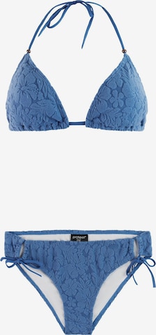 PROTEST Triangle Bikini 'PRTFiction' in Blue: front