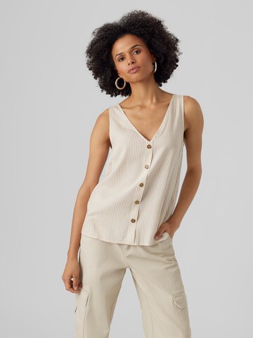 Chemisier 'BUMPY' VERO MODA en blanc : devant