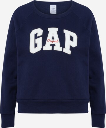 Gap Petite Sweatshirt in Blue: front