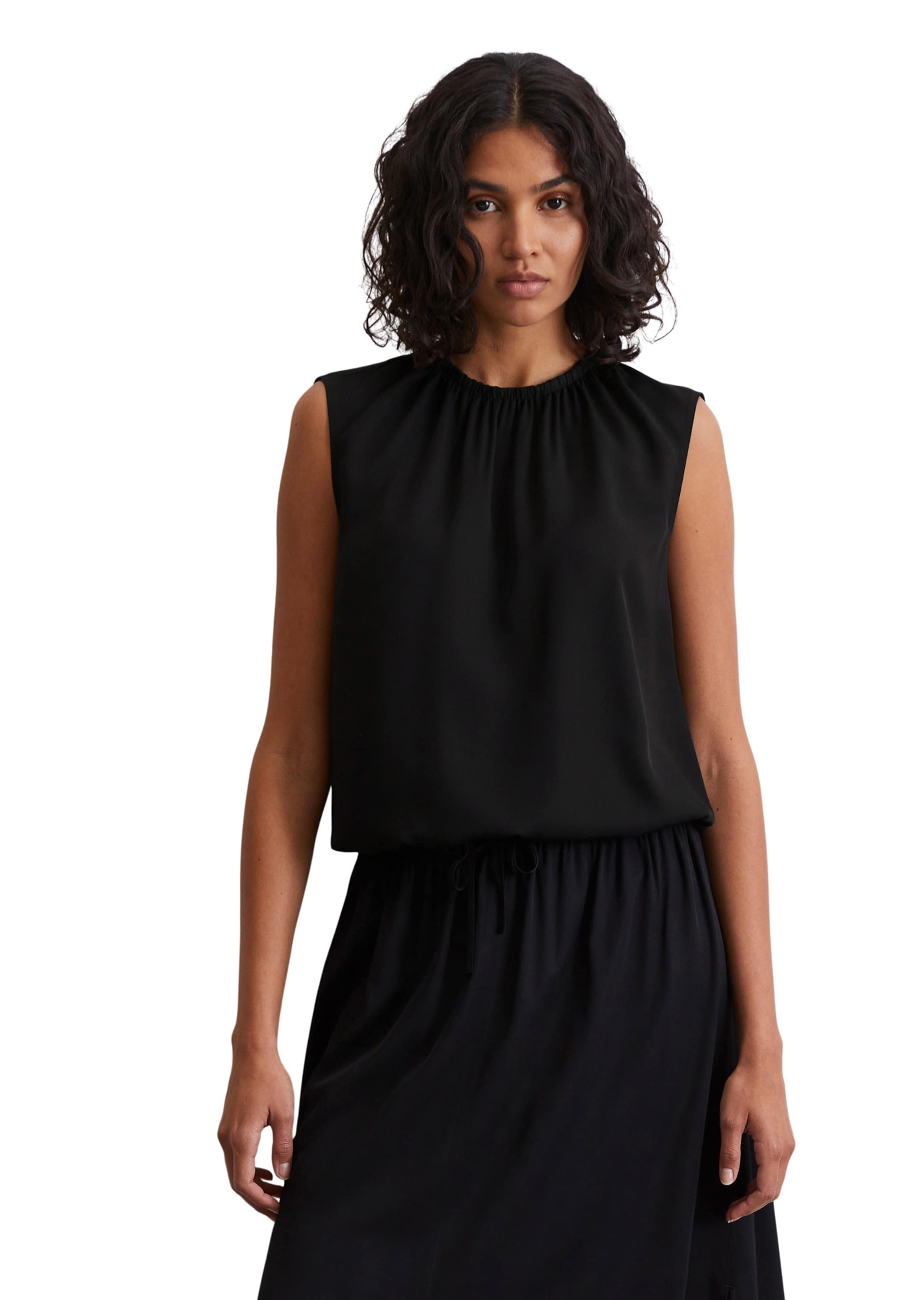 Marc O'Polo Bluse in Schwarz: Vorderseite