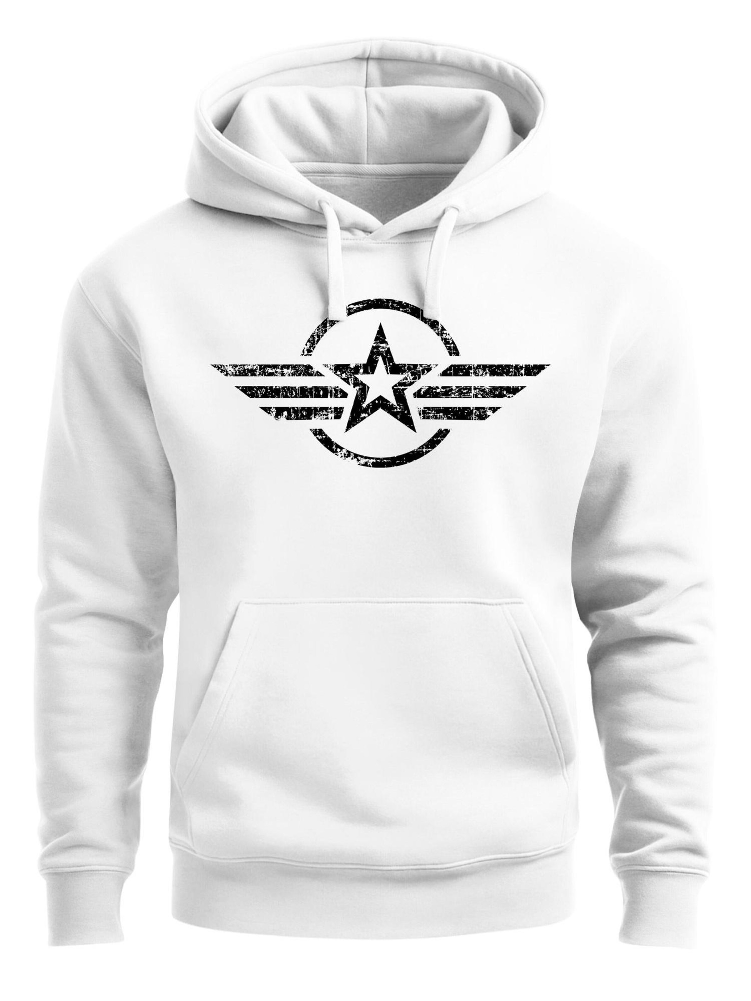 Neverless Sweatshirt 'Airforce Wings' in White: front