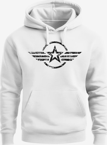 Neverless Sweatshirt 'Airforce Wings' in Weiß: Vorderseite