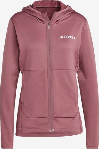 ADIDAS TERREX Funktionsfleecejacke 'Xperior' in Rot: predná strana