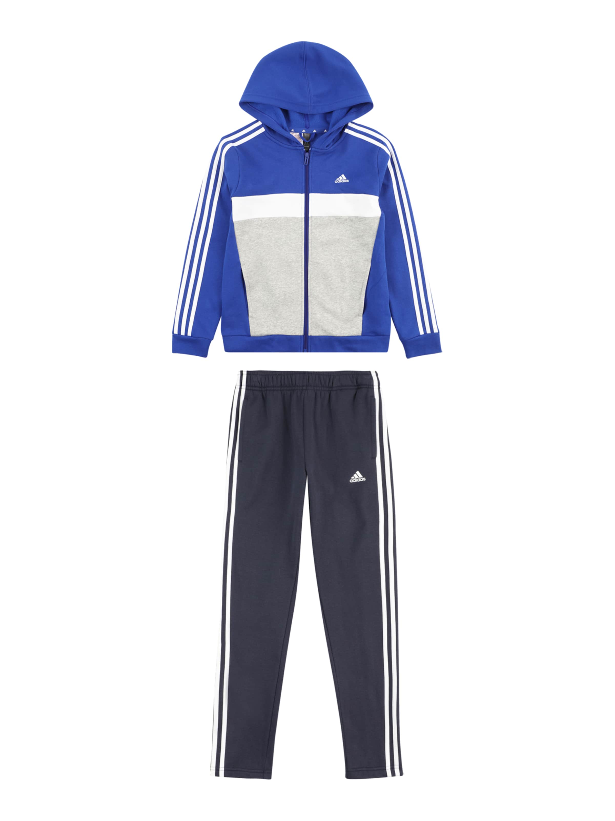 Survêtement 'Tiberio 3-Stripes Colorblock Fleece' ADIDAS SPORTSWEAR en bleu : devant