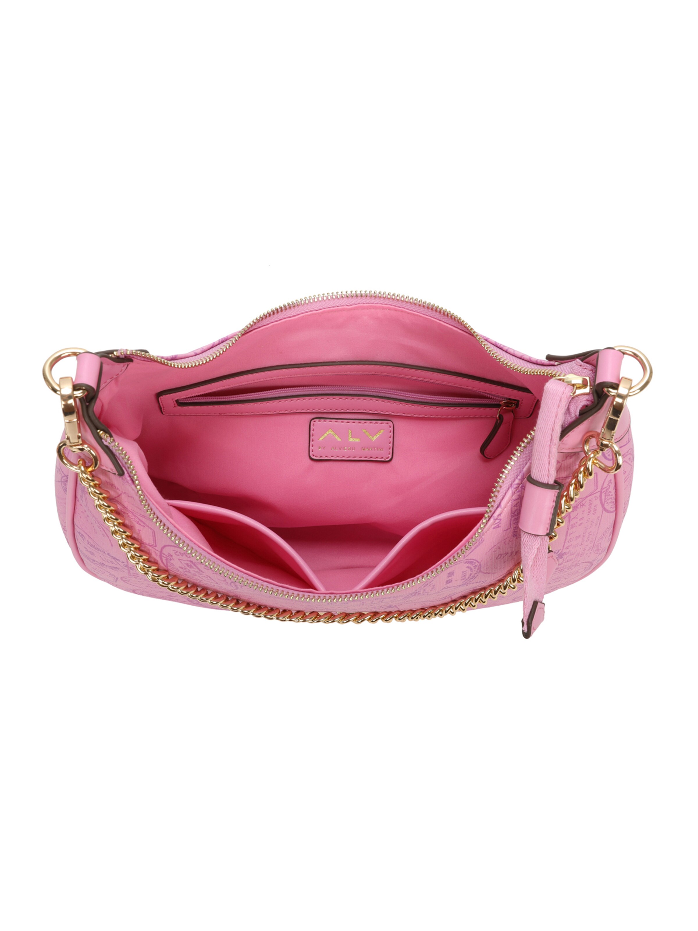 Borsa a spalla 'Borsa a Spalla Donna con Zip e Tracolla Regolabile Rimovibile' di ALV By Alviero Martini in rosa