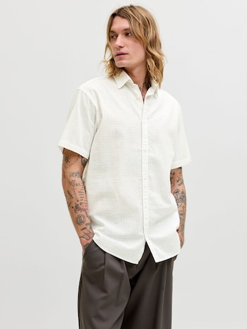 JACK & JONES - Ajuste regular Camisa en blanco: frente