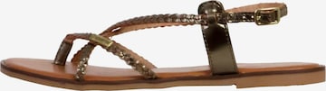 Les Tropéziennes - Sandalias 'Halfonzo-Ledersandalen' en marrón: frente