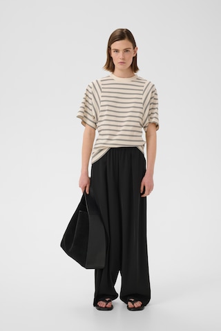 InWear Wide Leg Bukser med lægfolder 'QAILEY' i sort