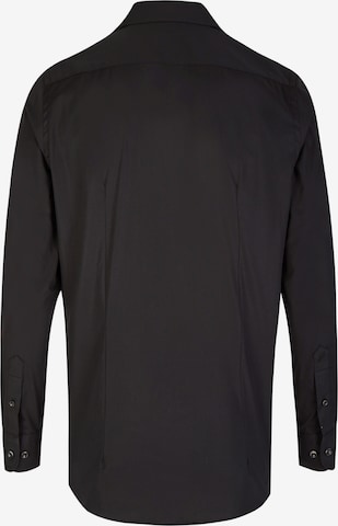 HECHTER PARIS Regular fit Zakelijk overhemd 'Xtension' in Zwart