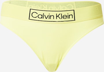 Calvin Klein Underwear String in Yellow: front