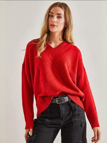 Bianco Lucci Pullover in Rot: Vorderseite