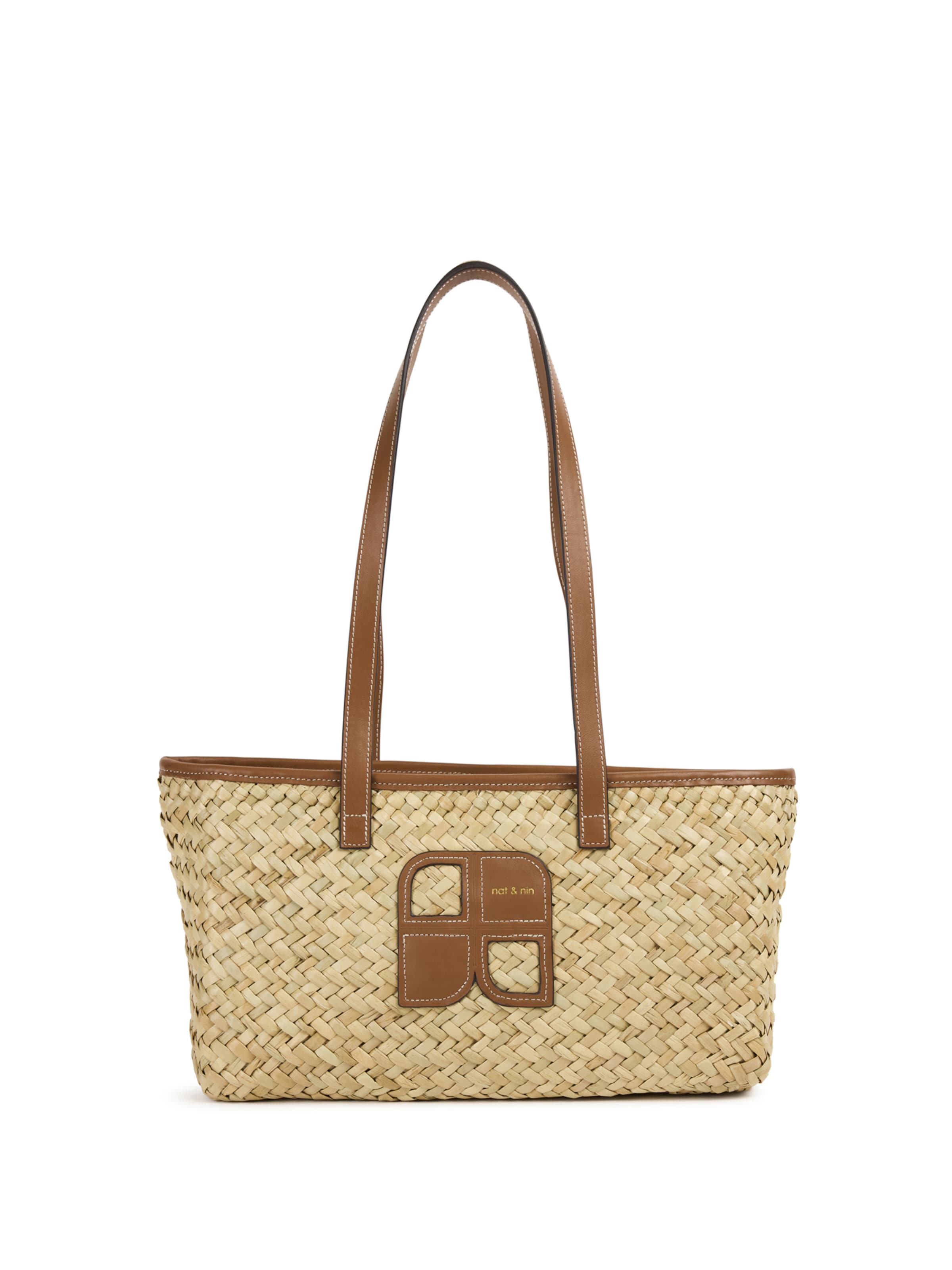 Nat&Nin Shopper 'PACO' in Bruin: voorkant