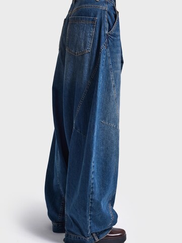 IT'S BASIC - Ropa ancha Vaquero 'CROSS BAGGY BALLOON MID RISE JEANS' en azul