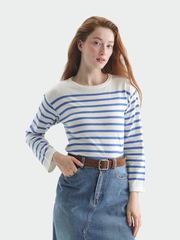 TorWeit Sticktop 'Fine Knitted Top'‌‌ in Blau