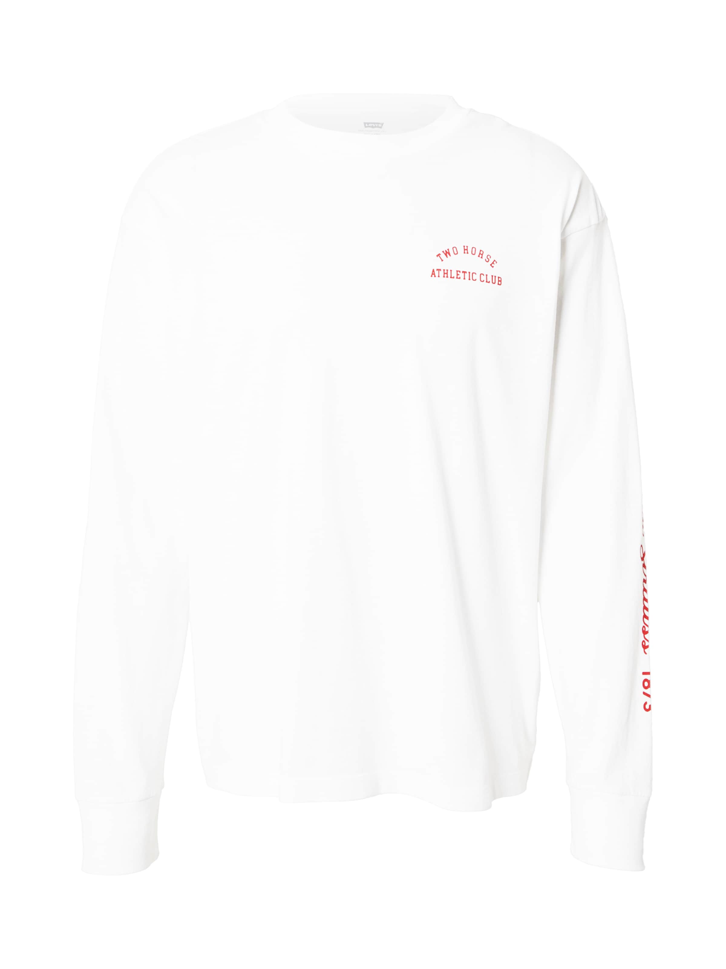 LEVI'S ® Póló 'Long Sleeve Graphic Authentic Tee' - fehér: elől
