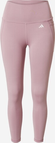 ADIDAS PERFORMANCE Skinny Sportbyxa 'Optime Stash' i lila: framsida