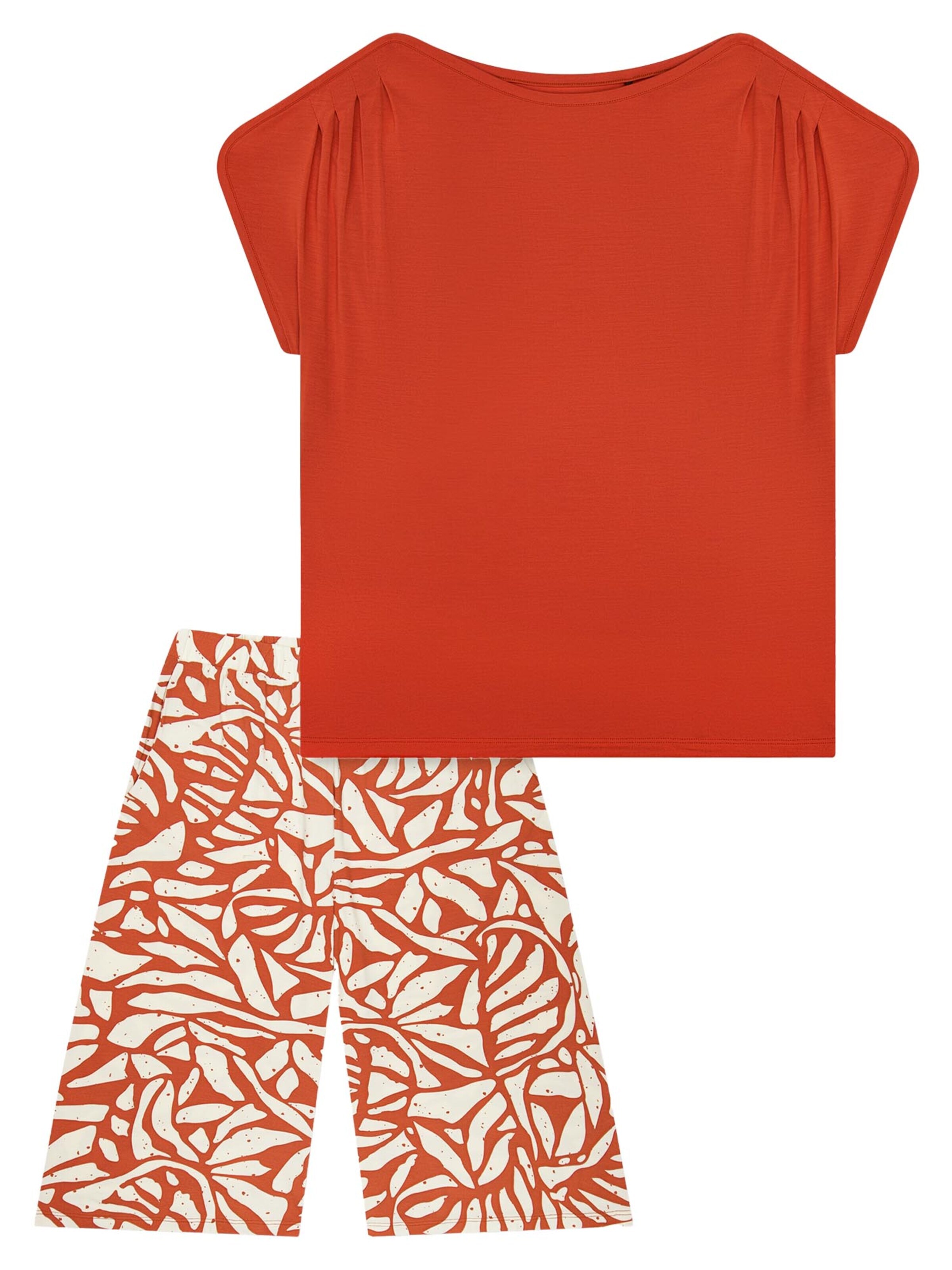 Pyjama 'Selected Premium' SCHIESSER en orange : devant