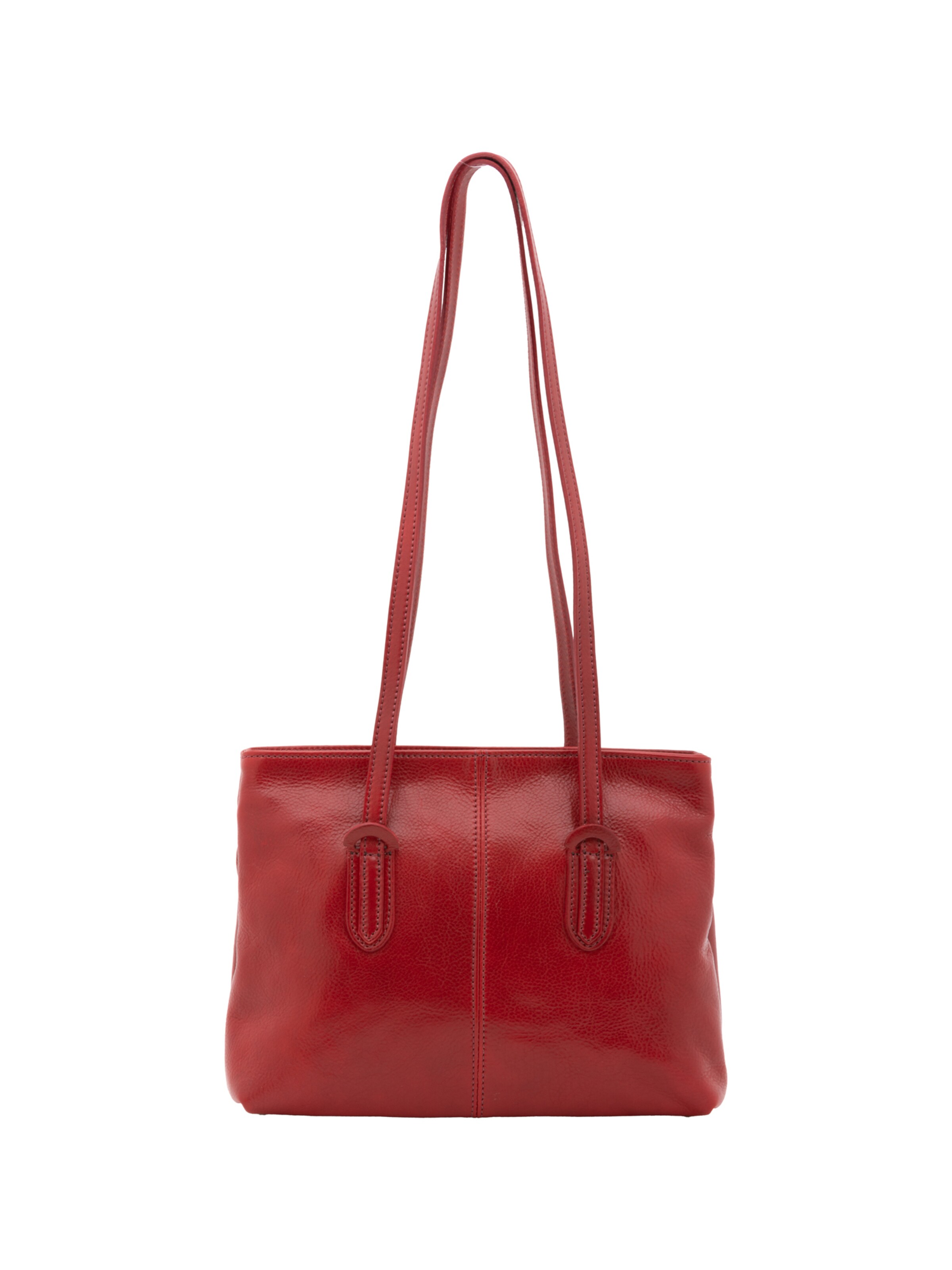 Borsa a spalla 'Borsa a Spalla Donna Vera Pelle Vacchetta - Chiusura Zip' di I Fratelli in rosso
