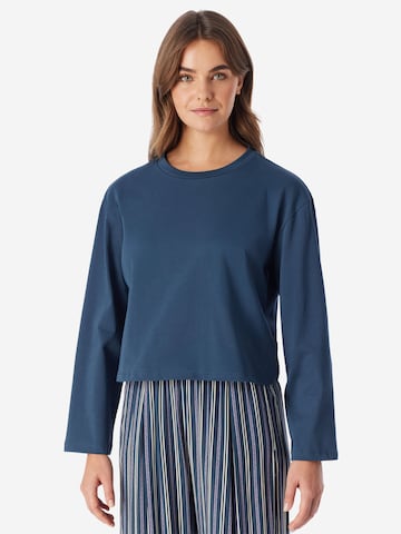 SCHIESSER Slaapshirt ' Mix Relax ' in Blauw: voorkant