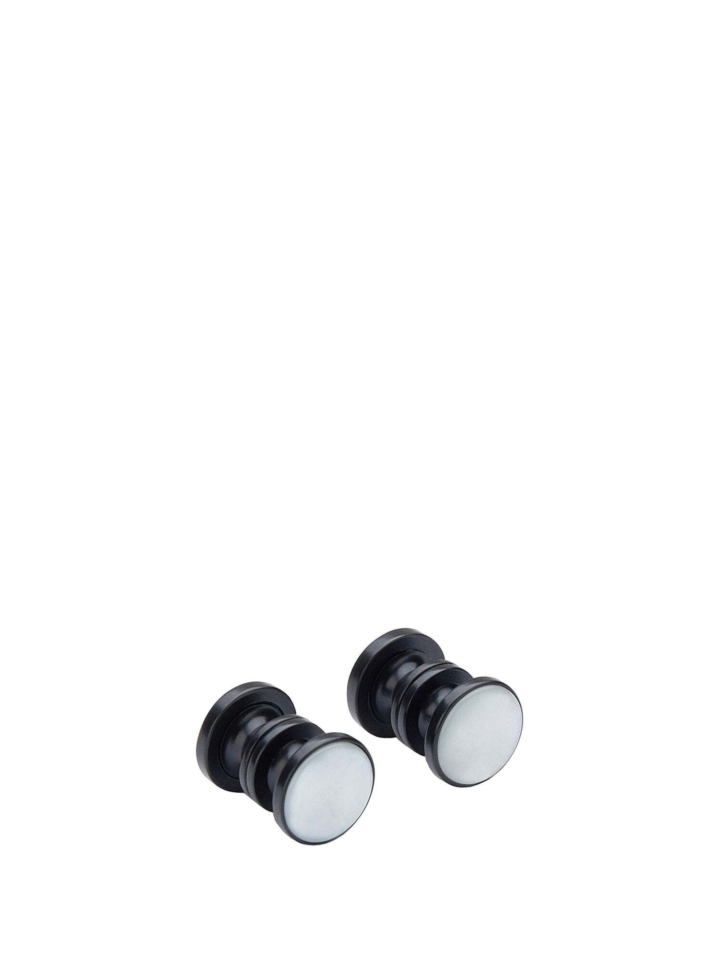 Hackett London Manchetknopen 'Bachelor Studs' in Zwart