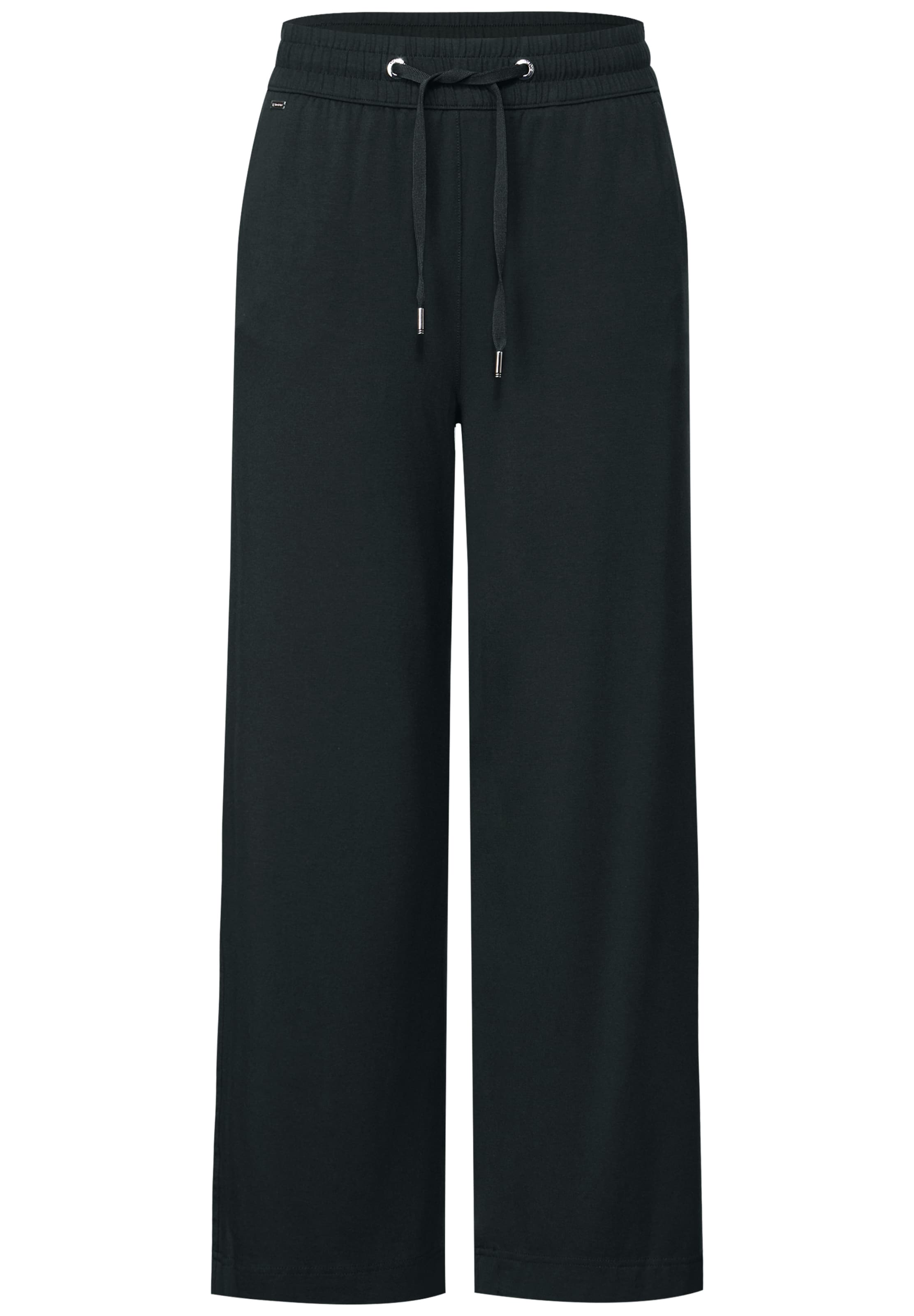 STREET ONE Loose fit Pants 'Emee' in Black: front