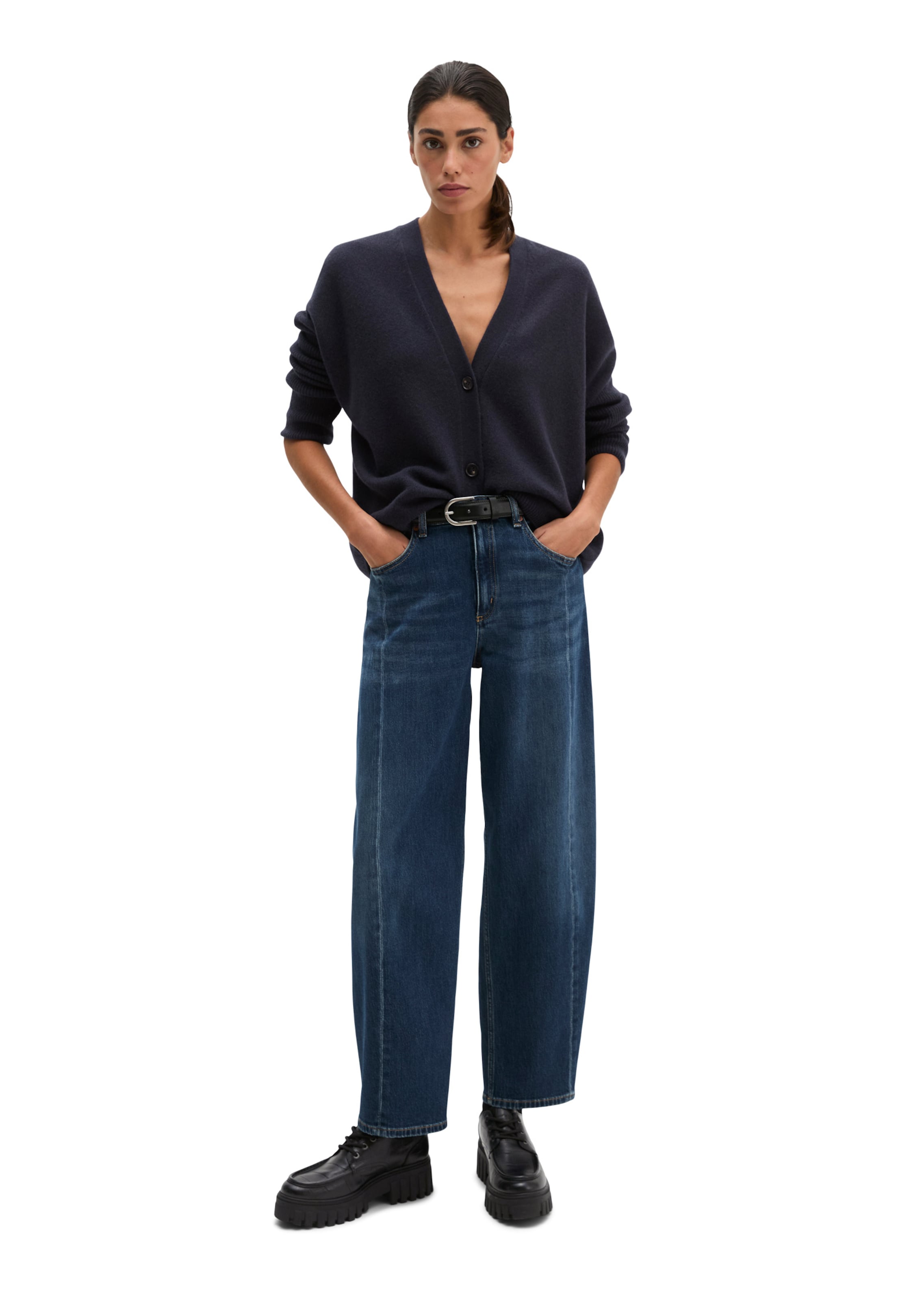 Marc O'Polo Gebreid vest in Blauw