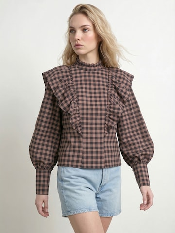 Camicia da donna di HYPEDROP in marrone: frontale