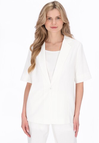 usha WHITE LABEL - Blazer 'Minimalistic' en blanco: frente