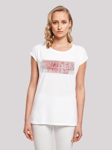 T-shirt 'Stranger Things Netflix TV Series' F4NT4STIC en blanc : devant