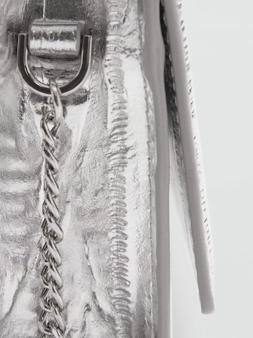 MANGO Clutch 'RAIN' in Zilver