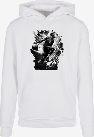 F4NT4STIC Sweatshirt 'Basketball Splash Sport' in Wit: voorkant