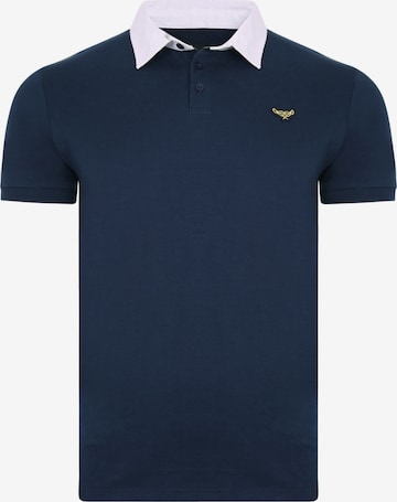 Threadbare Polo ' Rugby Top Lomu ' in Blau: front