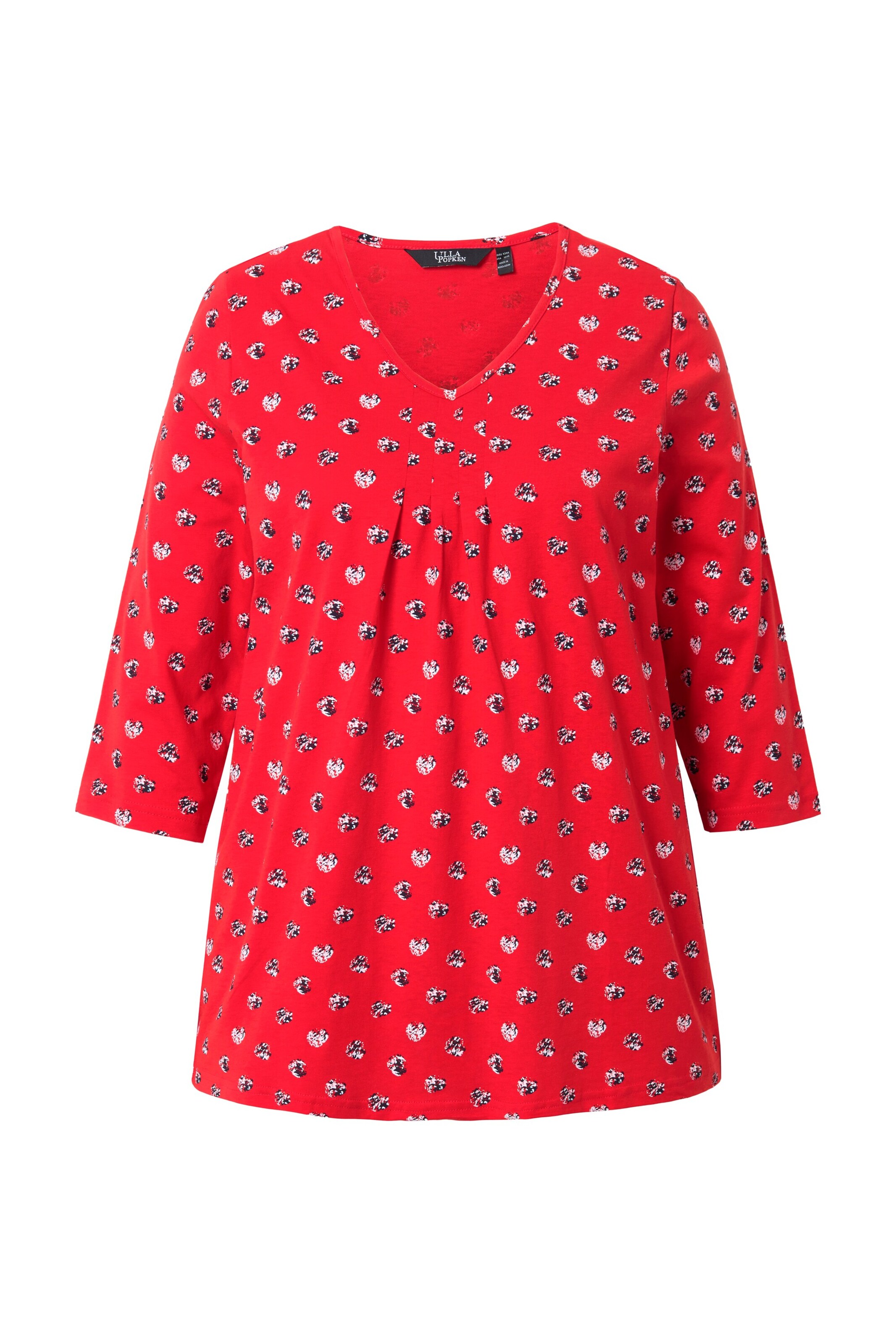 Ulla Popken Shirt in Rood: voorkant