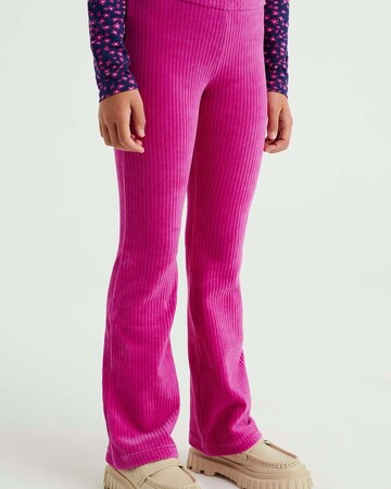 WE Fashion Flared Leggings in Pink: front