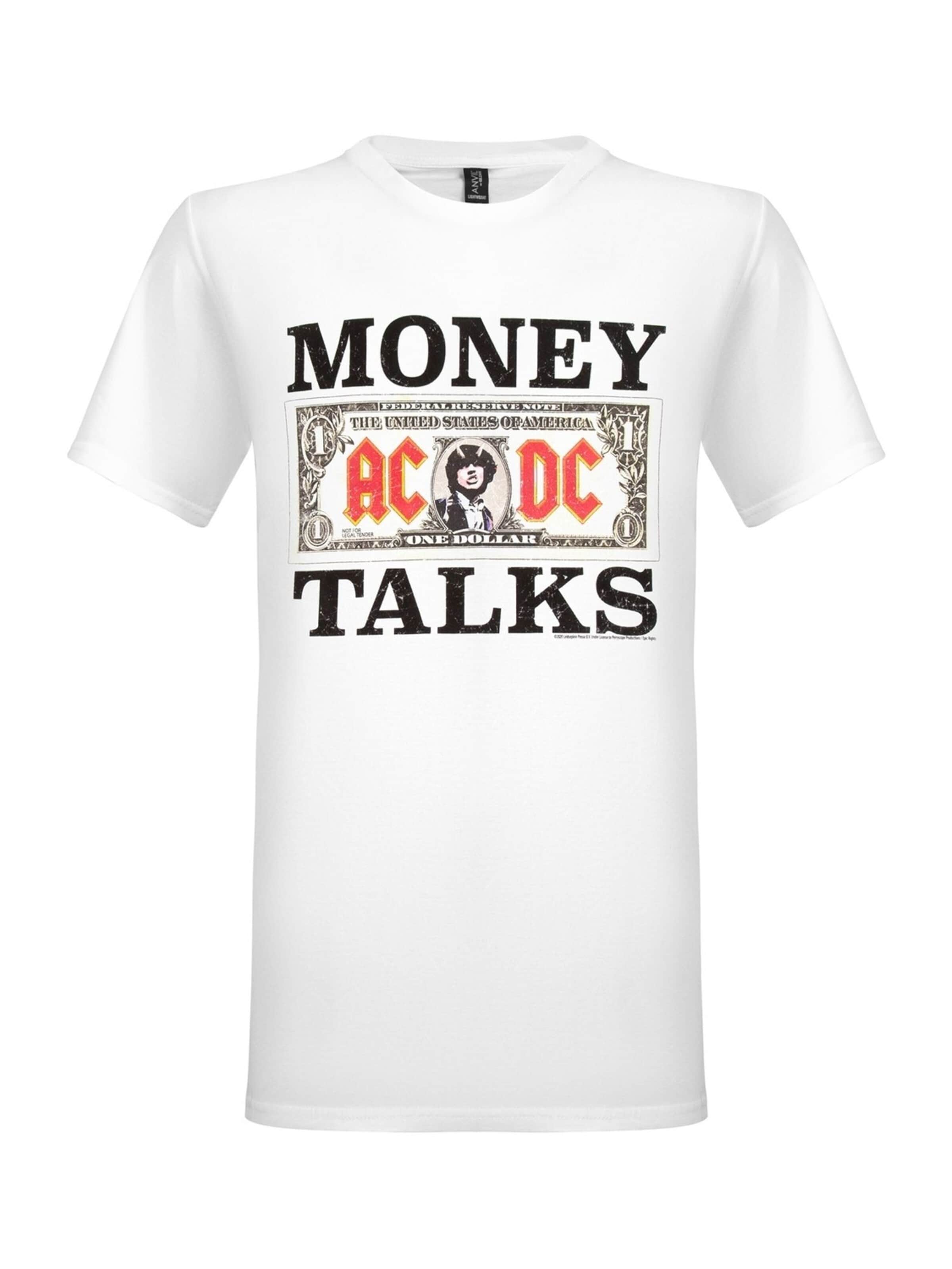 AC/DC Shirt 'AC/DC Money Talks mens t-shirt White' in White: front