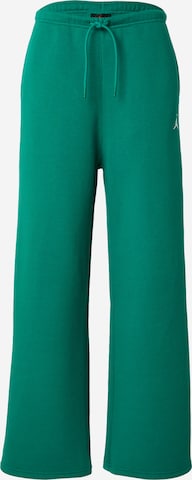 Jordan Широки крачоли Панталон в зелено: отпред