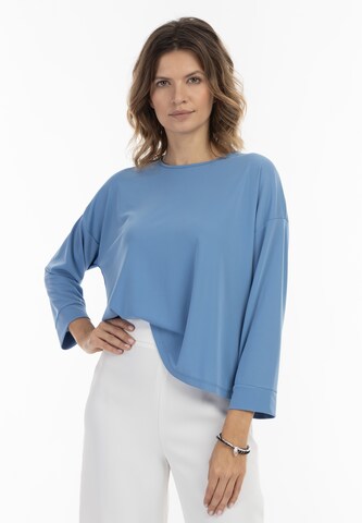 Camicia da donna di usha BLACK LABEL in blu: frontale