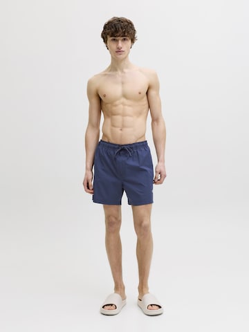 JACK & JONES Zwemshorts 'Jack & Jones Heren Zwemshort JPSTMAUI TROPIC Effen' in Blauw
