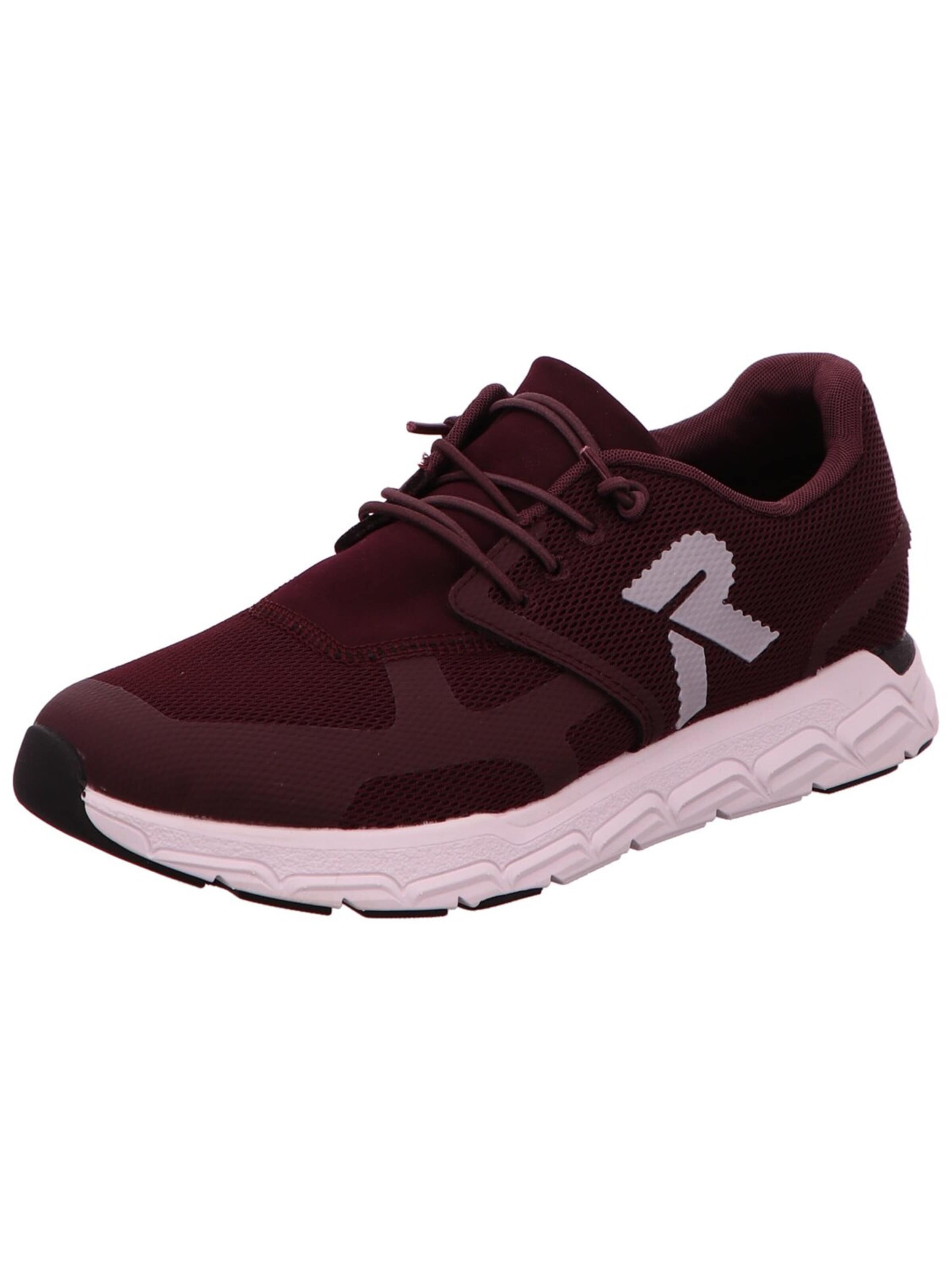 Rieker - Zapatos con cordón 'Sneaker Damen M9000-32 Textil & Kunststoff (Synthetik) in dunkelrot' en rojo: frente