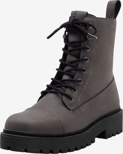 Pull&Bear Boots med snörning i mörkgrå, Produktvy