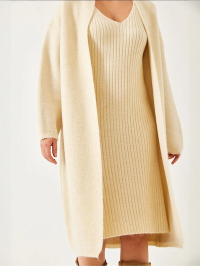 Abito in maglia Bianco Lucci di colore beige, Visualizzazione prodotti